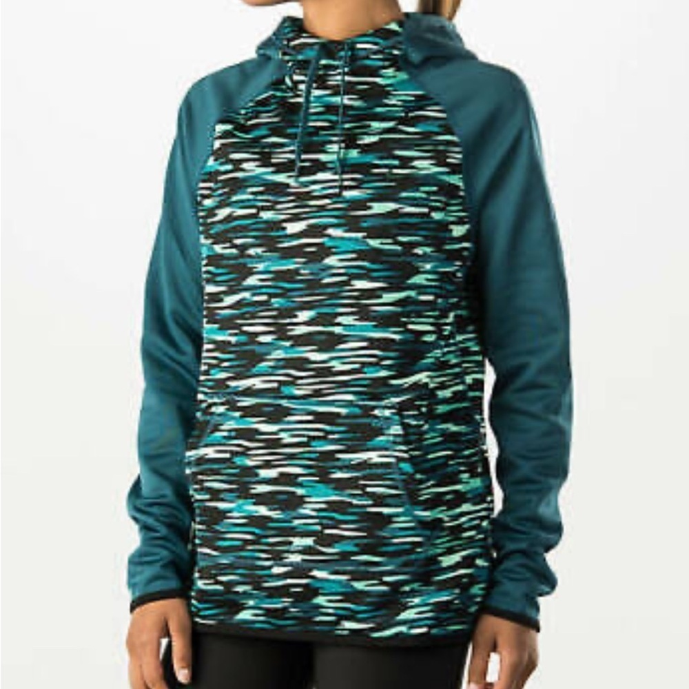 Women’s Nike Haze All Time Therma Fit Pullover Hoodie Sweatshirt Emerald Teal S
